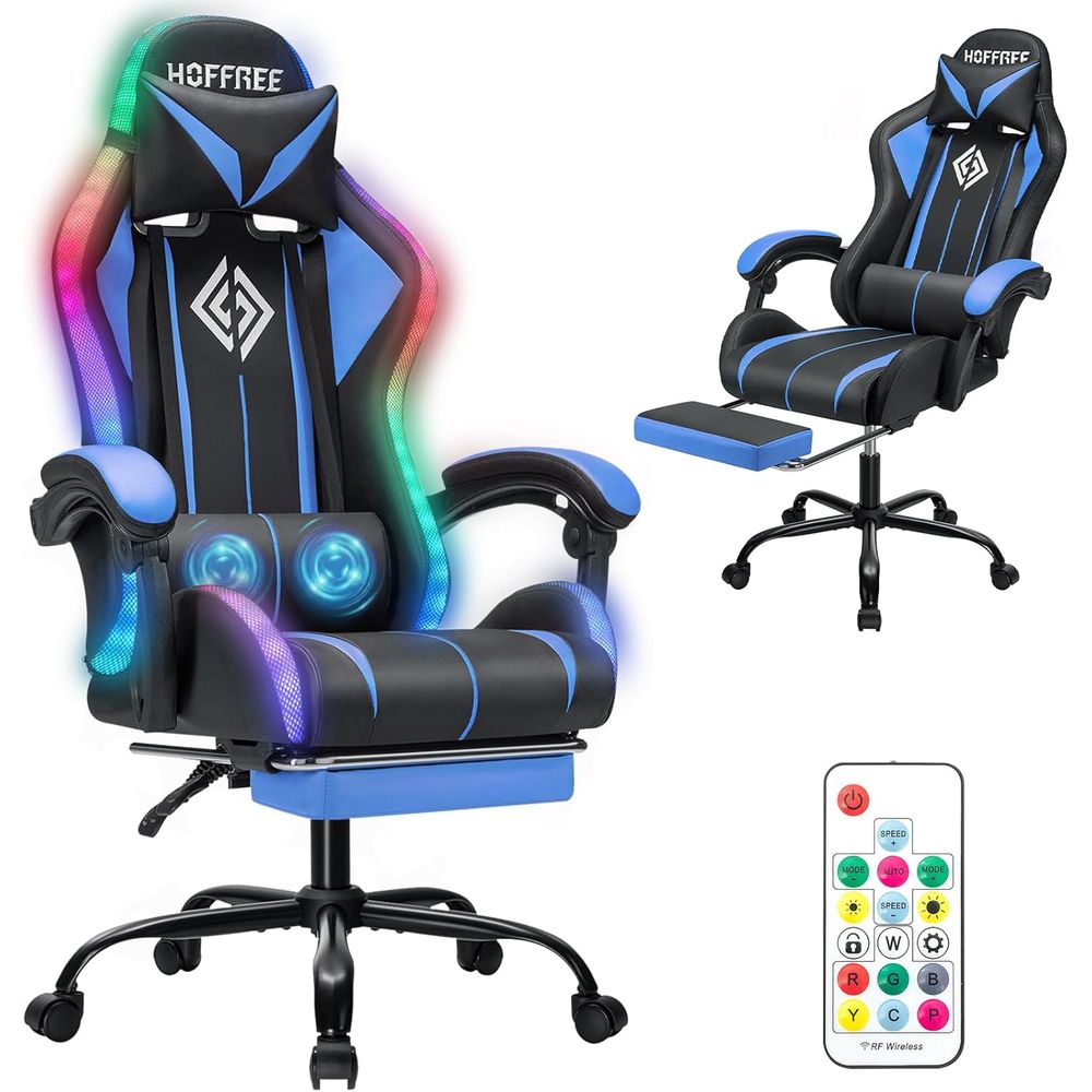 LED Gaming Chair with Massage  - огляд і ціна Video Gaming & Esports Usd Acc