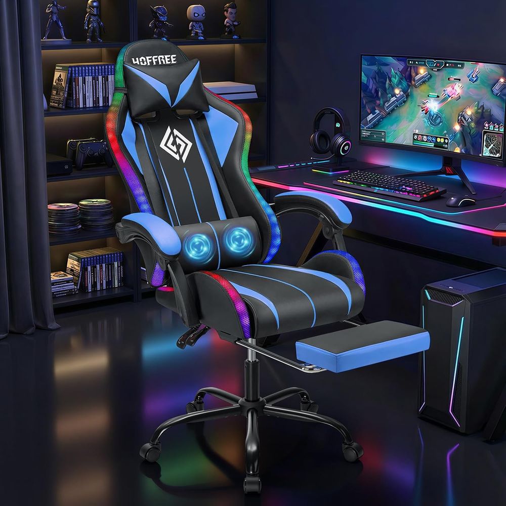 LED Gaming Chair with Massage  - огляд і ціна Video Gaming & Esports Usd Acc